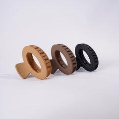 6 Pcs Matte Hair Claw Clips for Women Strong Hold Medium Hair Brown