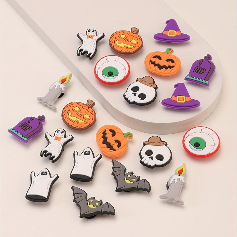 20pcs Halloween Shoe Charm Clog Decoration DIY Shoe Accessories