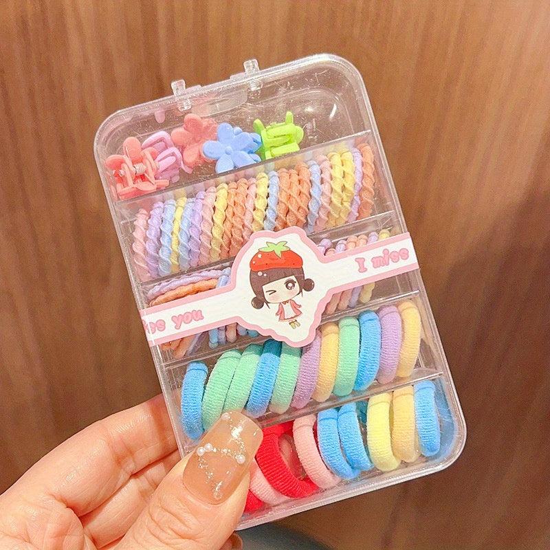 Colorful Hair Tie Set for Kids, Baby Ties, Rubber Bands