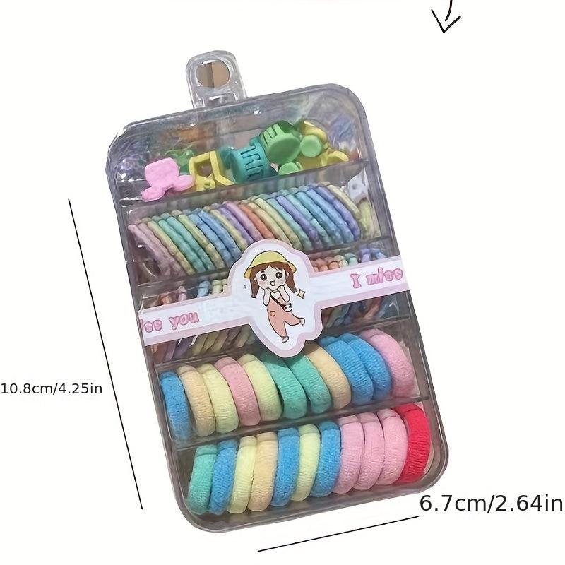 Colorful Hair Tie Set for Kids, Baby Ties, Rubber Bands