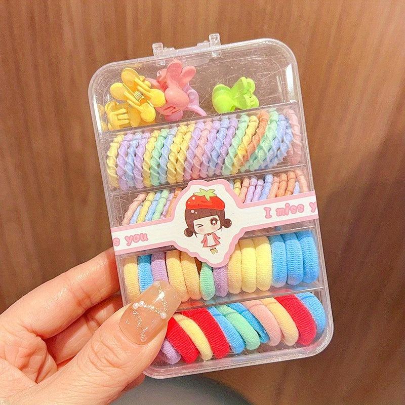 Colorful Hair Tie Set for Kids, Baby Ties, Rubber Bands