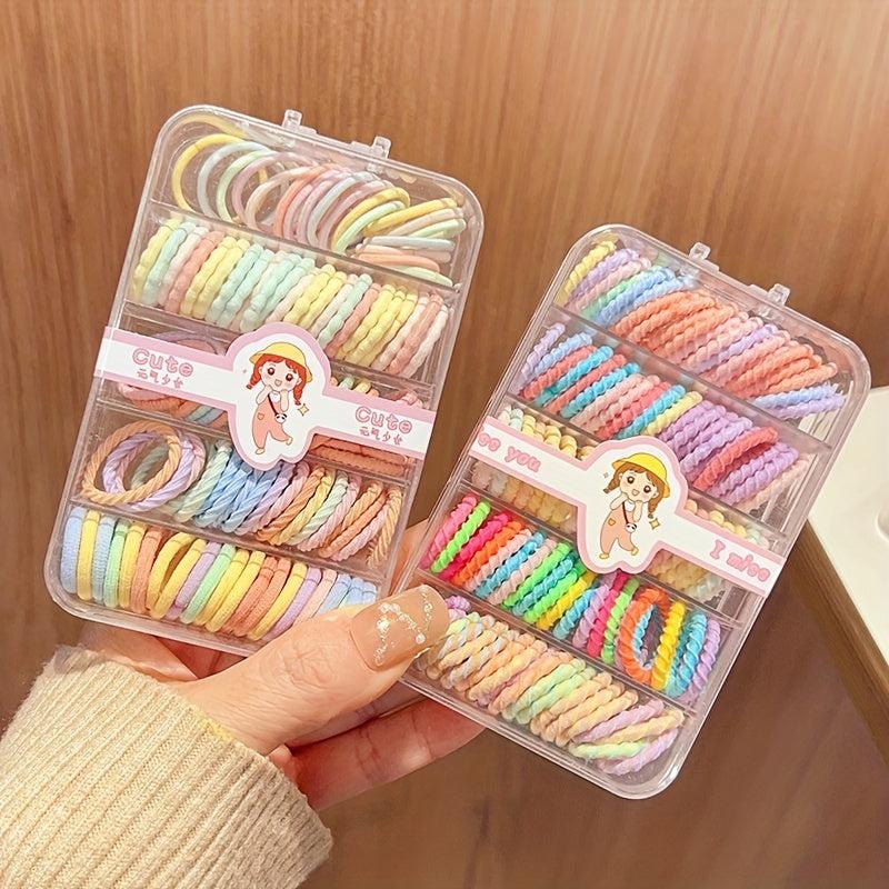 Colorful Hair Tie Set for Kids, Baby Ties, Rubber Bands