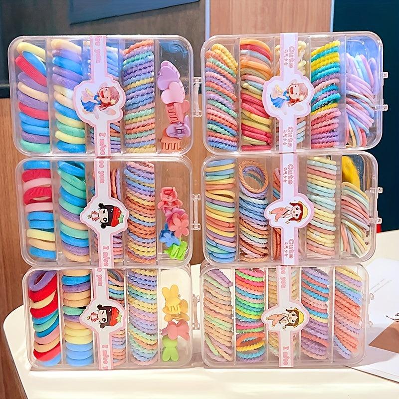 Colorful Hair Tie Set for Kids, Baby Ties, Rubber Bands