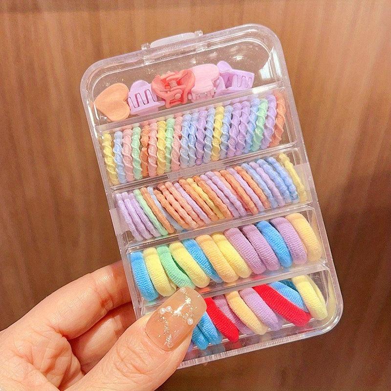 Colorful Hair Tie Set for Kids, Baby Ties, Rubber Bands