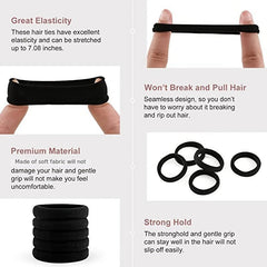 100pcs Seamless Brown Hair Ties Ponytail Holders Accessories for Thick Hair