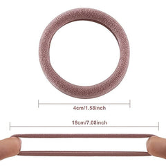 100pcs Seamless Brown Hair Ties Ponytail Holders Accessories for Thick Hair