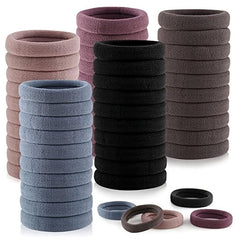 100pcs Seamless Brown Hair Ties Ponytail Holders Accessories for Thick Hair