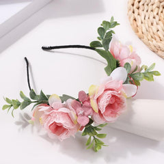 Boho Flower Decor Headband Bridal Hair Band for Wedding