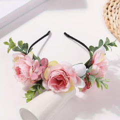 Boho Flower Decor Headband Bridal Hair Band for Wedding