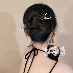 Crescent Moon Decor Hair Pin - Hair Bun Holder