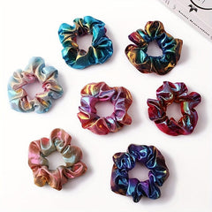 12pcs Glitter Silky Hair Tie Y2K Hair Rope Female Hair Accessories
