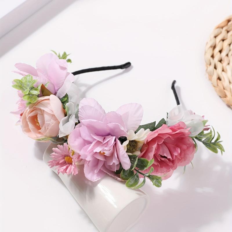 Boho Flower Leaf Headband Sweet Hair Band Women Girls Beach Party Costume