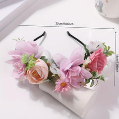 Boho Flower Leaf Headband Sweet Hair Band Women Girls Beach Party Costume