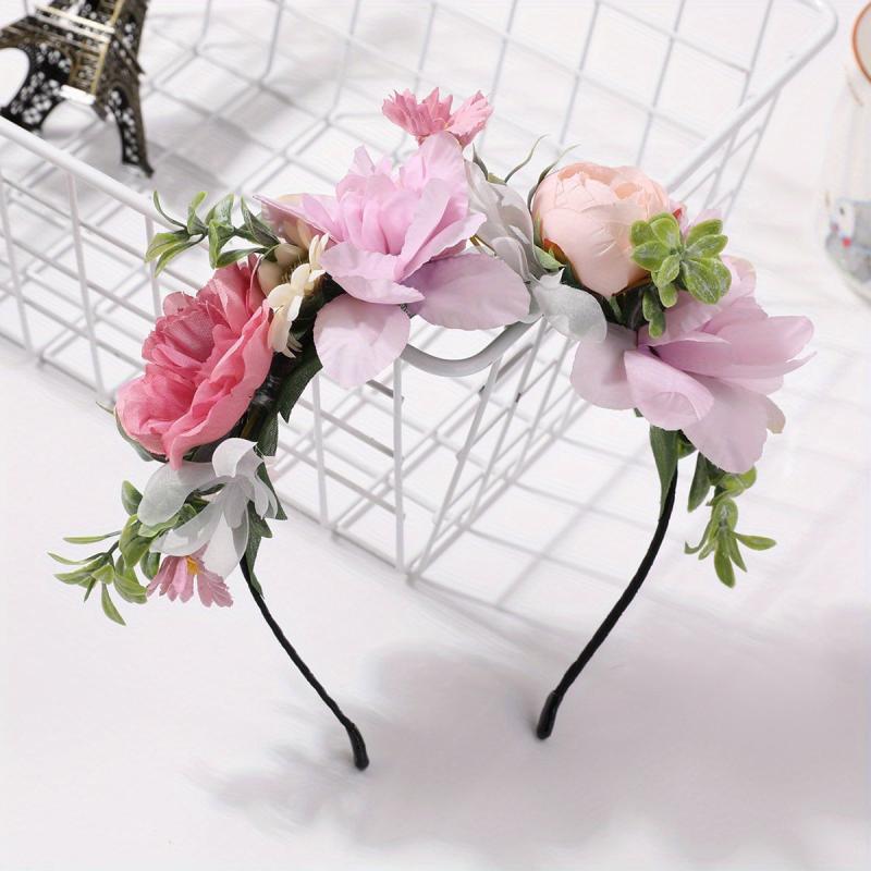 Boho Flower Leaf Headband Sweet Hair Band Women Girls Beach Party Costume