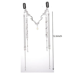 Chinese Vintage Tassel Headpiece Rhinestone Hair Pin