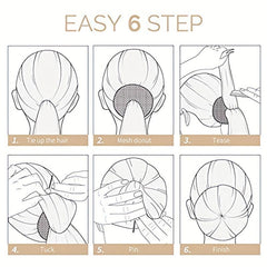 4pcs Hair Bun Shaper Set Donut Bun Maker Blonde 10pcs Bobby Pins