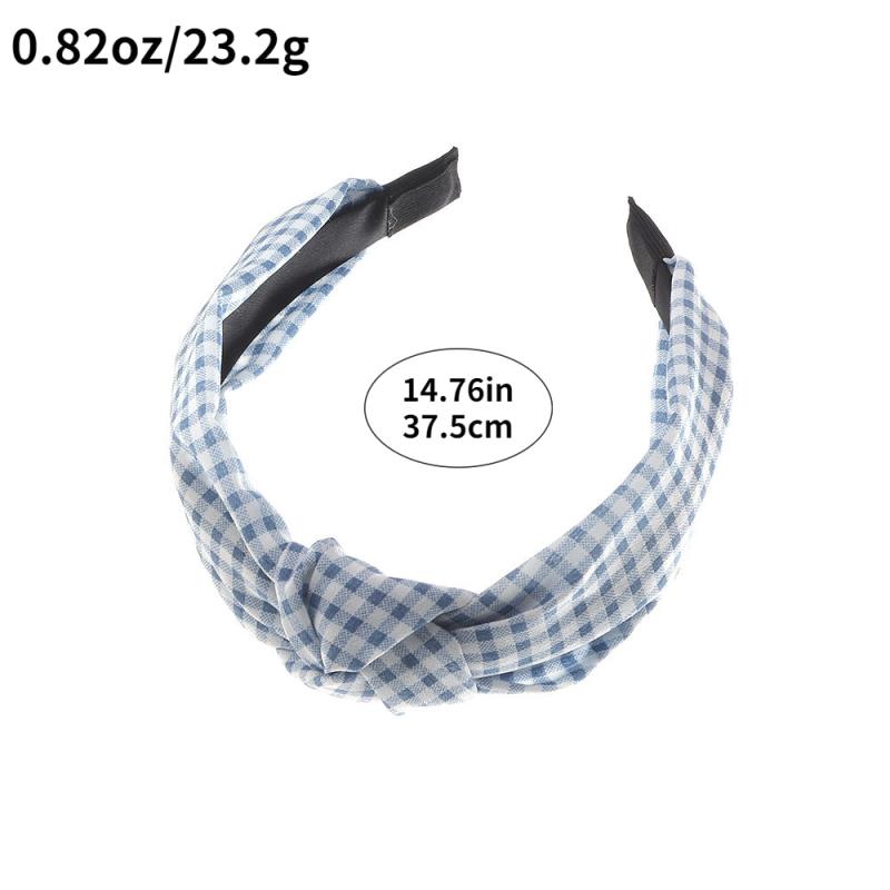 3pcs Plaid Floral Solid Knotted Hairband Vintage Headband Daily Hair Accessories
