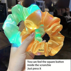 LED Luminous Hair Tie Colorful Lighting Scrunchie Hair Accessories