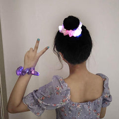 LED Luminous Hair Tie Colorful Lighting Scrunchie Hair Accessories