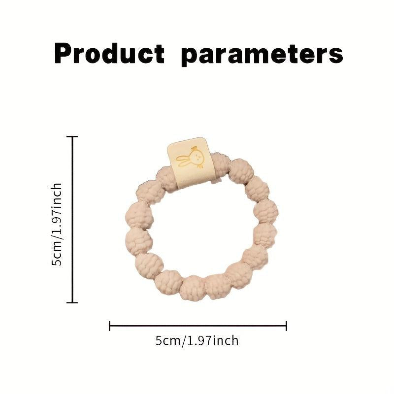 5pcs Plush Rabbit Hair Tie Ponytail Holder Hair Accessories