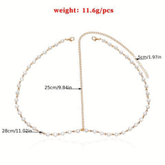 Bohemian Pearl Head Chain Hairband Wedding Hair Accessory