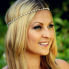 Bohemian Pearl Head Chain Hairband Wedding Hair Accessory