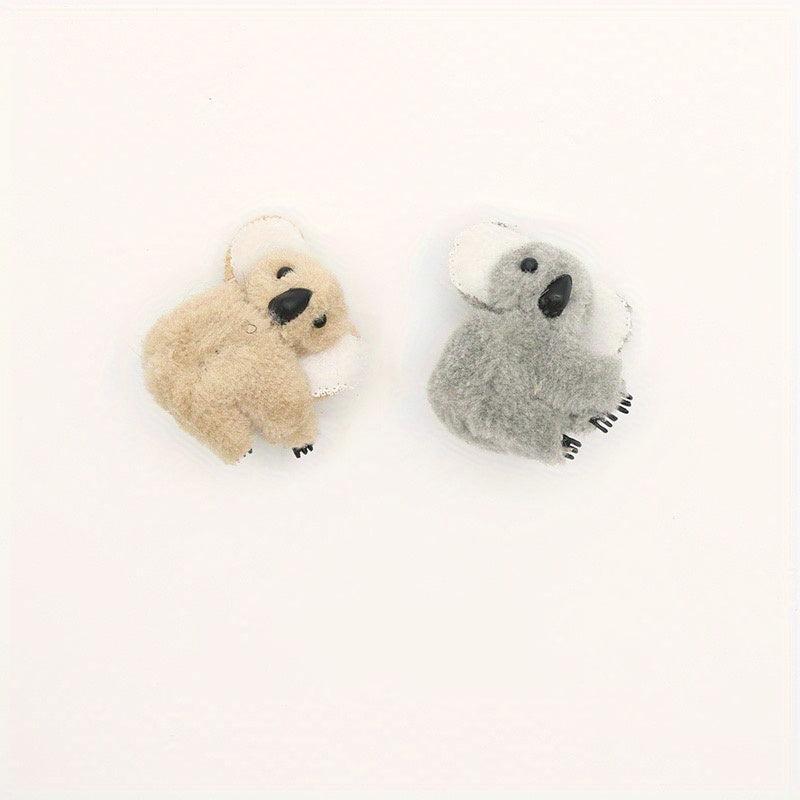 2pcs Koala Small Hair Claw Plush Plastic Koala Female Hair Accessories
