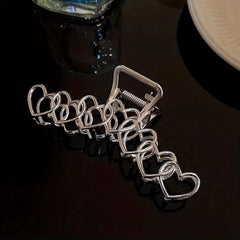 Heart Shape Hair Claw Shark Claw Cold Style Back Head Hair Clip
