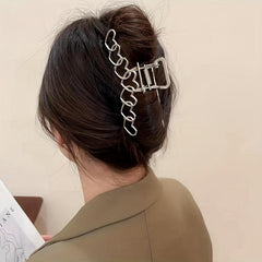 Heart Shape Hair Claw Shark Claw Cold Style Back Head Hair Clip