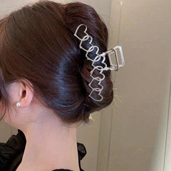 Heart Shape Hair Claw Shark Claw Cold Style Back Head Hair Clip