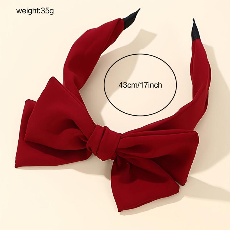 Sweet Solid Bow Knot Hairband Hair Accessories