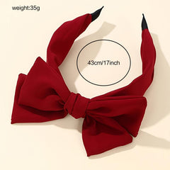 Sweet Solid Bow Knot Hairband Hair Accessories
