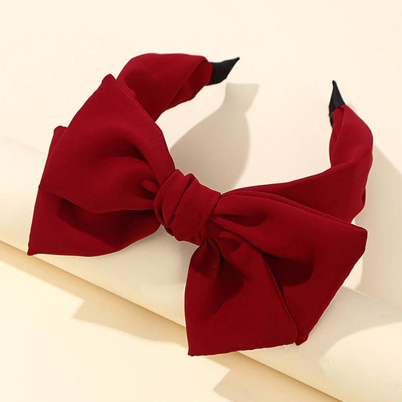 Sweet Solid Bow Knot Hairband Hair Accessories