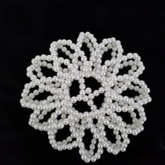 Pearl Rhinestone Hair Snood Net Ballet Bun Hair Covers