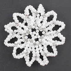 Pearl Rhinestone Hair Snood Net Ballet Bun Hair Covers