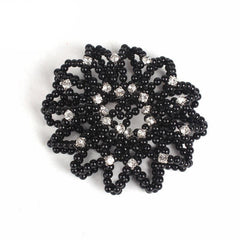 Pearl Rhinestone Hair Snood Net Ballet Bun Hair Covers