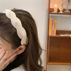 Braided Fabric Headband French Hairband Vintage Style Solid Hair Accessories