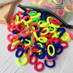 100 Packs Kids' Plush Hair Ties - Elastic Hair Rope - Hair Accessories