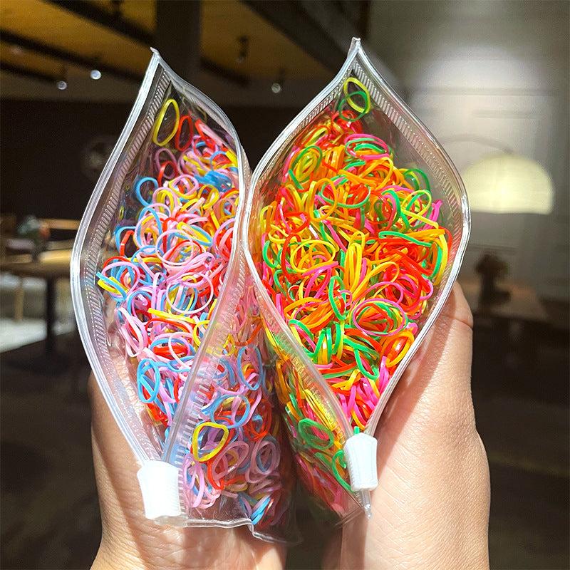 1000pcs Small Rubber Band Candy Hair Ring Elastic Hair Rope Ponytail Holder