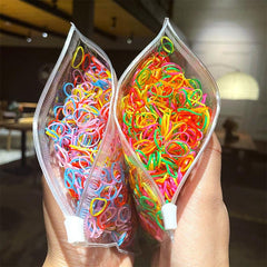 1000pcs Small Rubber Band Candy Hair Ring Elastic Hair Rope Ponytail Holder