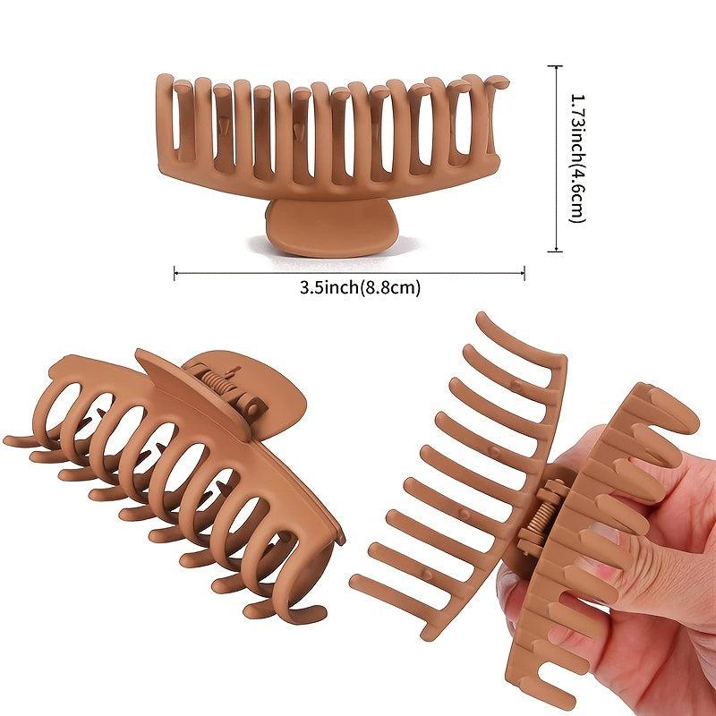 6pcs Large Hair Claw Clips Thick Thin Hair Matte Square Hair Claws Clips