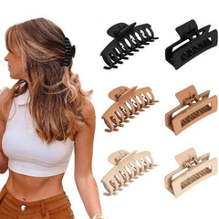6pcs Large Hair Claw Clips Thick Thin Hair Matte Square Hair Claws Clips