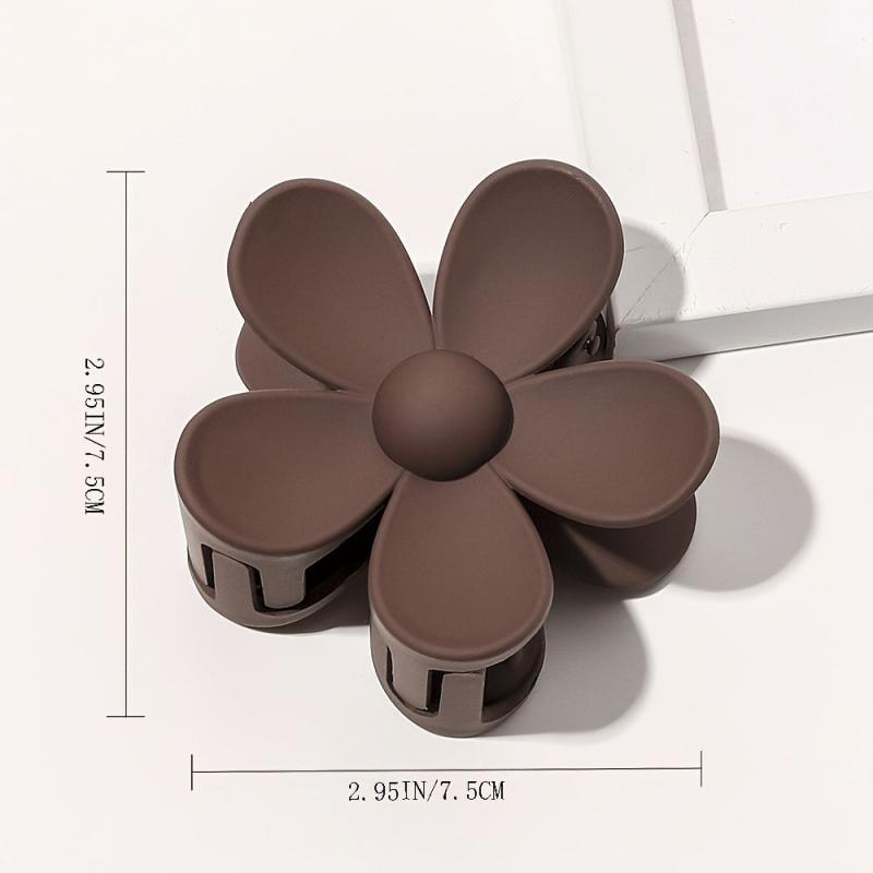6pcs Large Rectangle Hair Claw Clips Matte Flower Hair Clips For Women