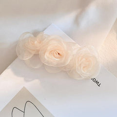 Mesh Rose Flower Hair Clip Tulle Floral Barrettes Wedding Hair Accessories