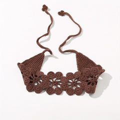 Hollow Crochet Hair Scarf Weaving Headband Hair Bundle