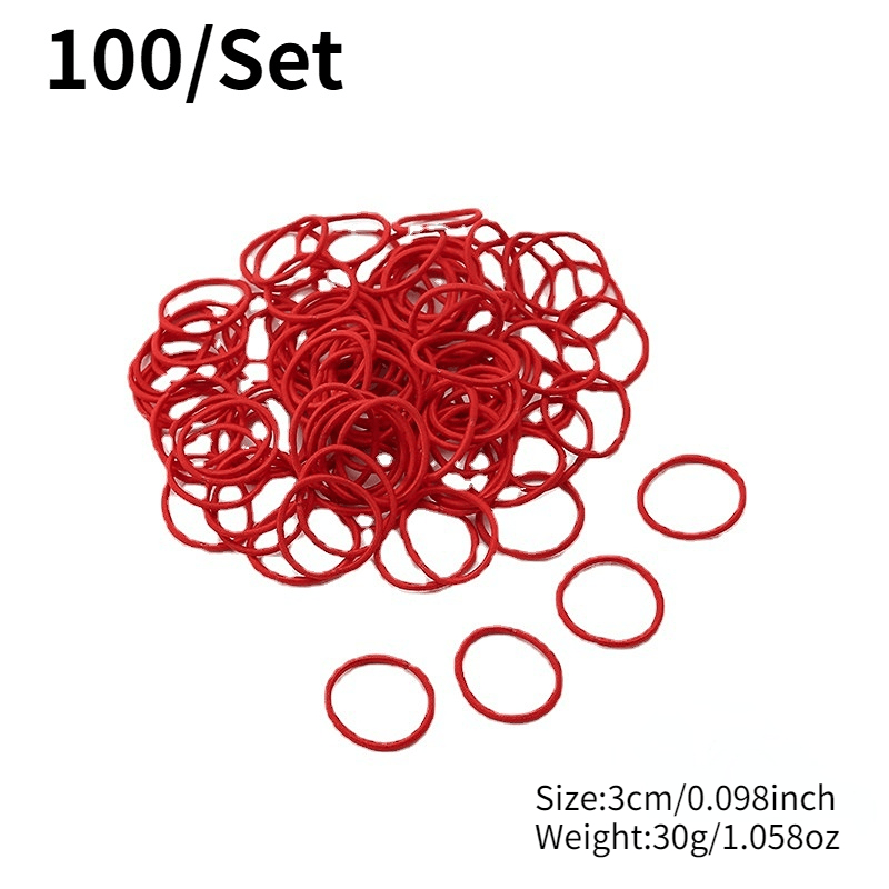 Chinese Year Red Hair Tie Elastic Ponytail Holder Hair Accessories