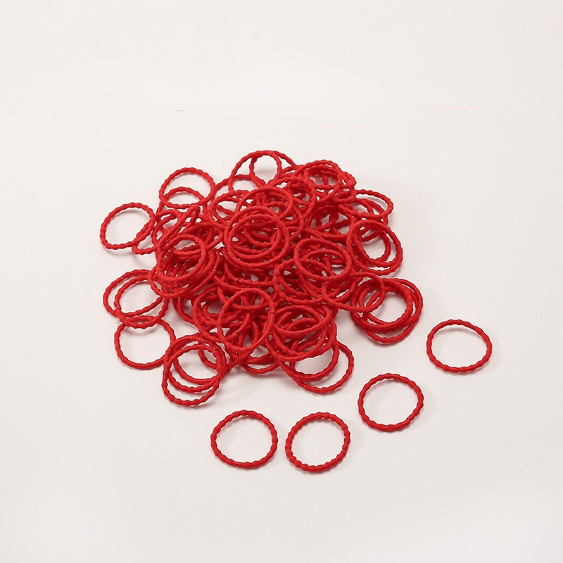 Chinese Year Red Hair Tie Elastic Ponytail Holder Hair Accessories