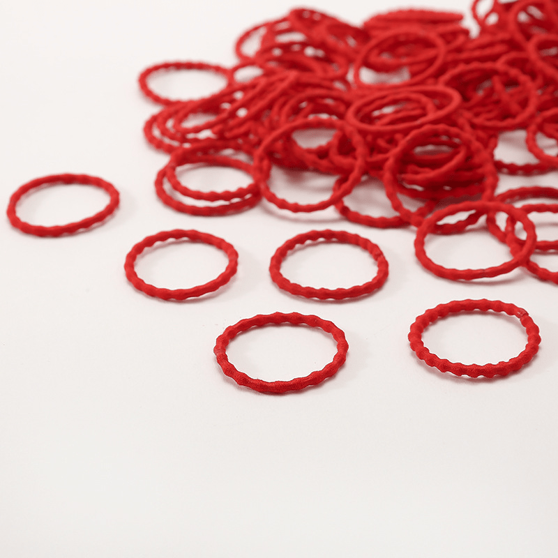 Chinese Year Red Hair Tie Elastic Ponytail Holder Hair Accessories