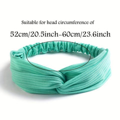Boho Knotted Cross Headband Non Slip Hair Band for Girls