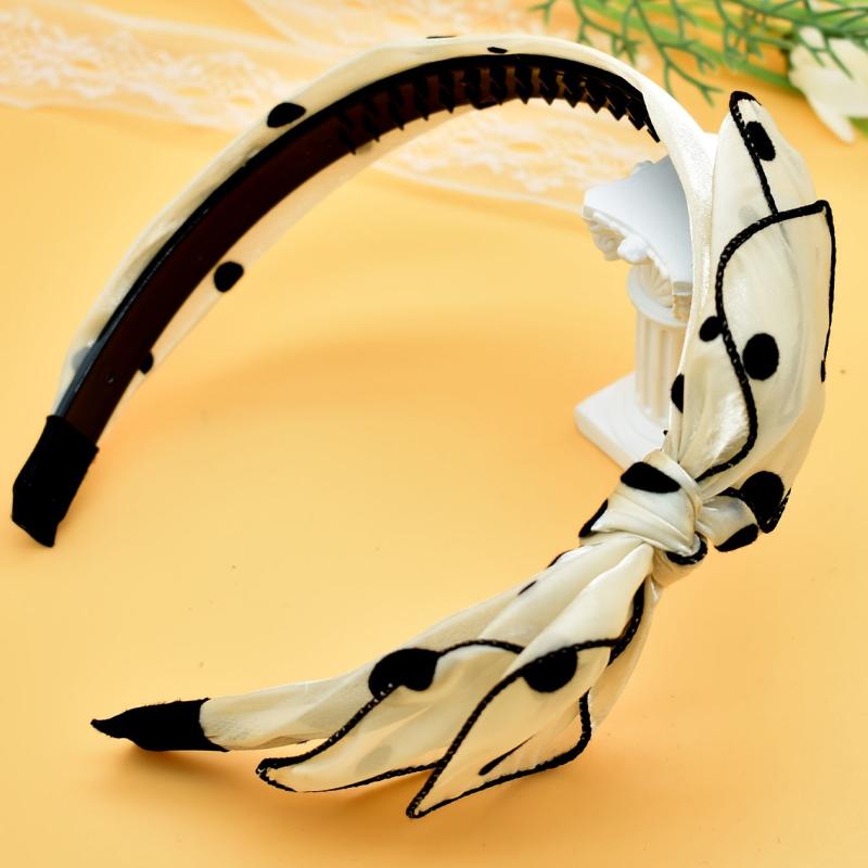 Bow Mesh Dot Headband Women's Sweet Hairband Hair Accessories